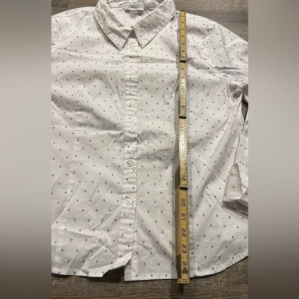 Calvin Klein White Patterned Button Down Wide Cuf… - image 7
